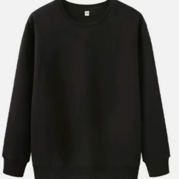 Uniqlo Unisex Basic Black Sweatshirt - Size S - Picture 1 of 8